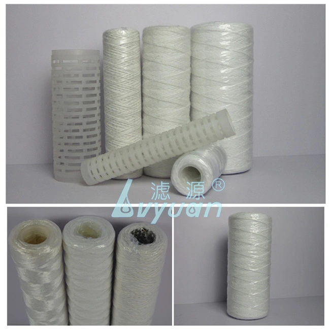 Industrial 1 Micron PP Yarn String Wire Wound Filter Element for Water RO System